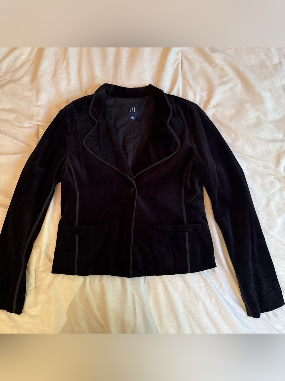GAP Women's Black Velvet Blazer